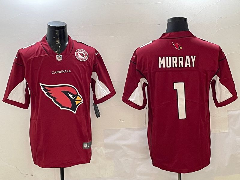 Men Arizona Cardinals #1 Murray Red Nike Team Logo 2025 NFL Jersey style 2->seattle seahawks->NFL Jersey